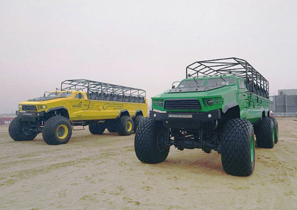 康明斯340马力全地形6×6沙漠观光车细节展示